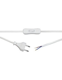 Cable alimentación con interruptor pasante 2x0,75mm