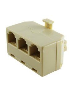 Distribuidor telefónico triple RJ11 6P.4C.