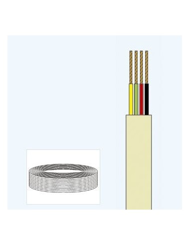 Cable telefónico 4P. manguera plana