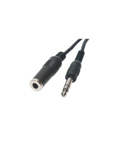 Conexión audio Jack macho 6.3mm a Jack hembra 6.3mm 3Mtrs.