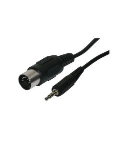 Conexión audio DIN macho a Jack macho ST 3.5mm 1Mtr.
