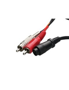 Conexión vídeo-cámara miniDIN VHS-C macho a 2 RCA macho