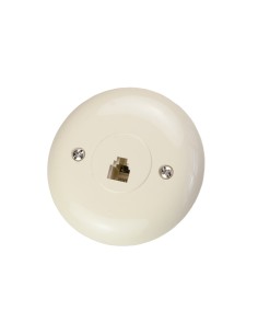 Caja telefónica modular redonda de empotrar RJ11
