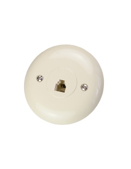 Caja telefónica modular redonda de empotrar RJ11