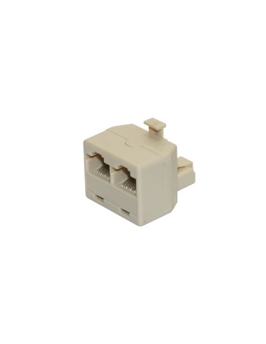 Adaptador telefónico salida doble RJ45 8P.8C.