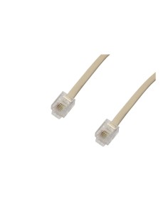 Conexión telefónica macho - macho RJ11 6P4C 2.2Mts