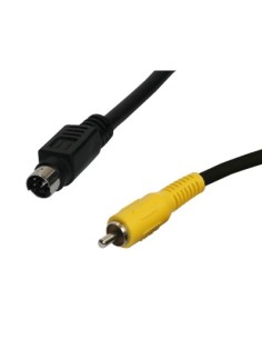 Conexión vídeo RCA macho a miniDIN 4c macho 1,5Mtrs.
