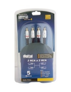 CONEXIÓN AUDIO PROF. 2 RCA M. / 2 RCA M. 10Mts.