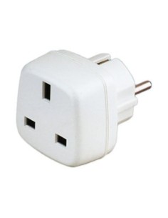 Adaptador clavija Schuko a inglesa 10/16A-250V