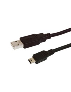 Conexión USB Tipo A macho a mini USB-B 5p. macho 3Mtrs.