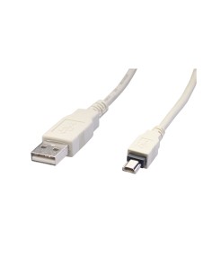 Conexión USB Tipo B Macho a miniUSB Tipo A Macho 5C.