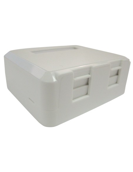 SMB-2-WH / Toma mural RJ-45 doble vacia