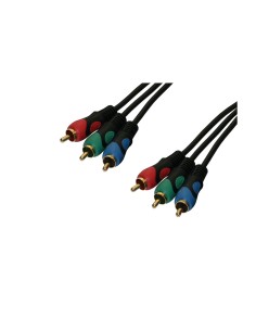 Conexión vídeo 3 RCA macho a 3 RCA macho 1,5Mtrs.