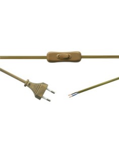 Cable alimentación con interruptor pasante 2x0,75mm