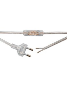 Cable alimentación con interruptor pasante 2x0,75mm