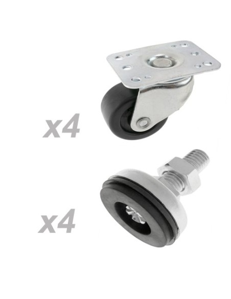 ELEV SET / Kit de elevación (4 pies + 4 ruedas)