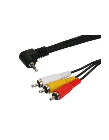 Conexión audio-vídeo Jack macho ST 3,5mm a 3 RCA macho 1.5Mtr