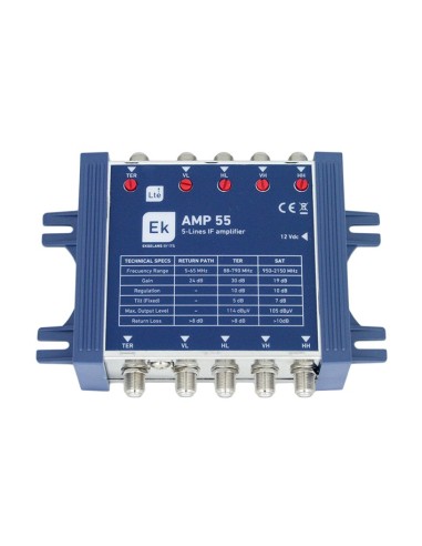 AMP 55 / Amplificador 5 entradas para multiswitch