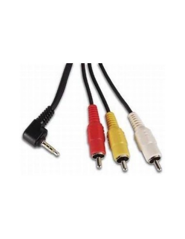 Conexión audio-vídeo Jack triple M. 3'5 mm a 3 RCA M. 1,8Mtrs