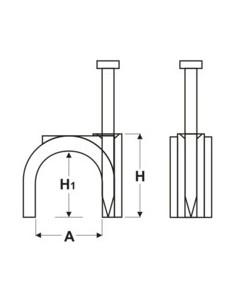 Grapa cable abierta 5mm 2