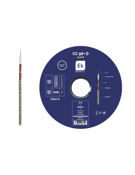 CC96+D / Cable coaxial 6,8mm Cu blanco 100Mtrs