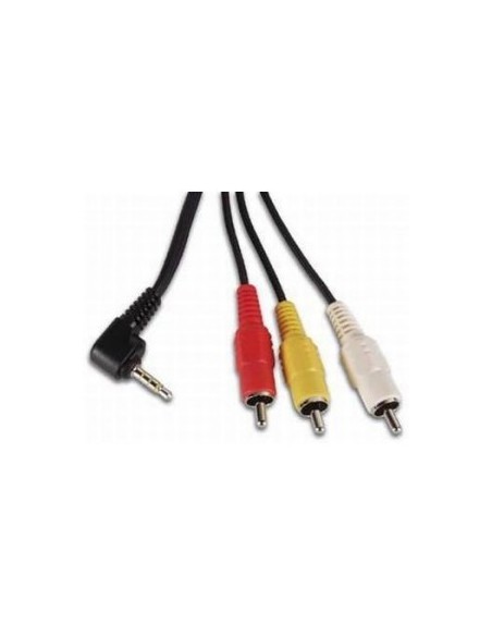 Conexión audio-vídeo Jack triple M. 3'5 mm a 3 RCA M. 3,6Mtrs