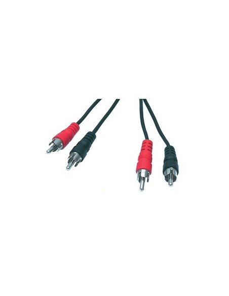 Conexión audio 2 RCA macho a 2 RCA macho 5Mtrs.