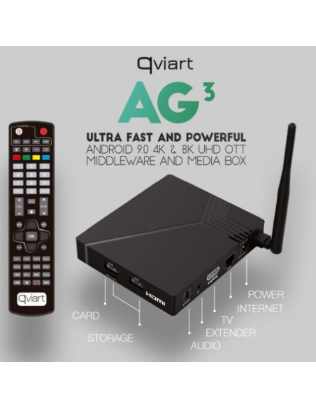 QVIART AG3 / Receptor IPTV OTT Android 2GB RAM 16GB