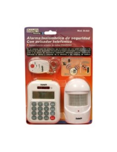 Alarma inalámbrica con avisador telefónico.