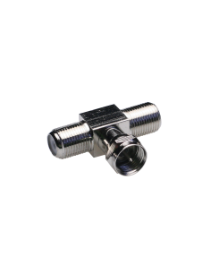 Conector F macho a 2 F hembras