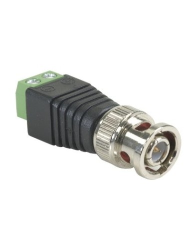 Conector de video BNC macho con salida +/- de 2 terminales