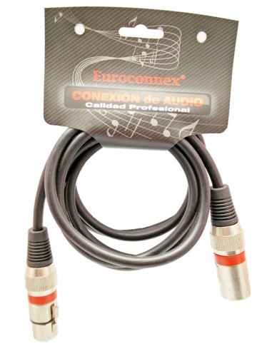 Conexión audio 3P. XLR Macho - 3P. XLR Hembra 2Mtrs