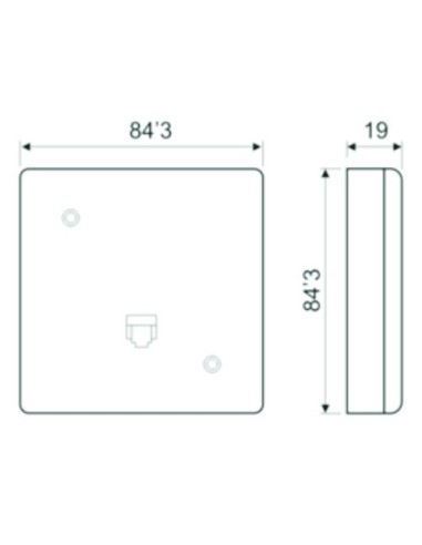 Base telefónica de superficie RJ11