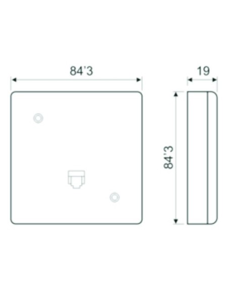 Base telefónica de superficie RJ11