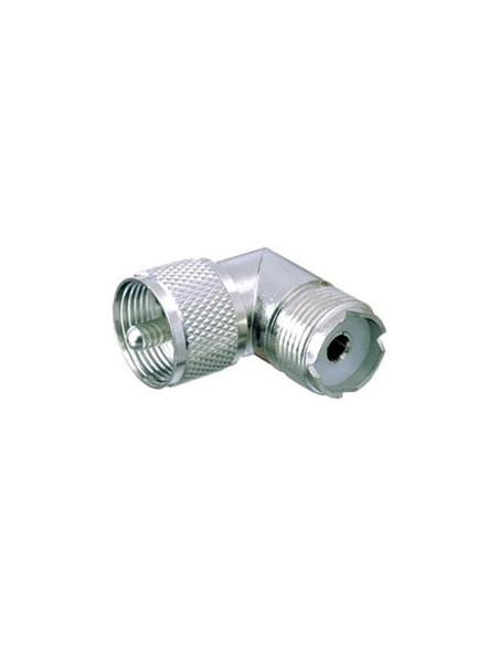 Conector PL macho - hembra acodado