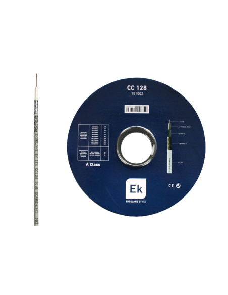 CC 128 / Cable coaxial 6,8mm CCS/Al 100Mtrs