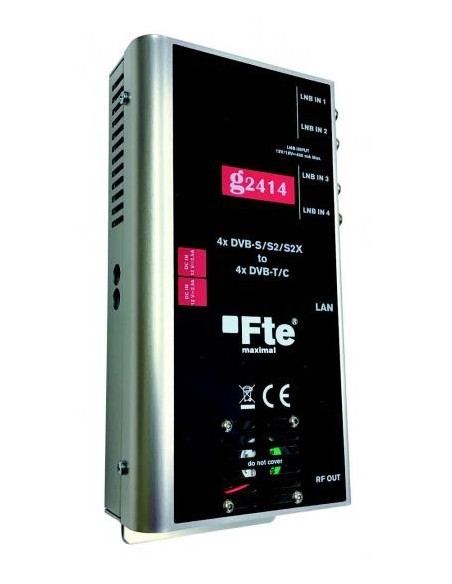 G 2414 / Cabecera compacta 4 x DVB-S/S2/S2x a 4 x DVB-T/ DVB-C
