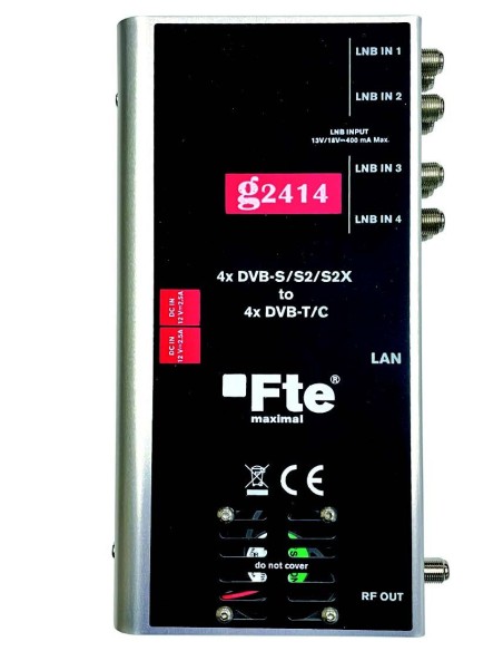 G 2414 / Cabecera compacta 4 x DVB-S/S2/S2x a 4 x DVB-T/ DVB-C