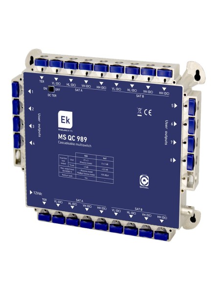 MS QC 989 / Multiswitch estrella/cascada 9x8x9 salidas troncales