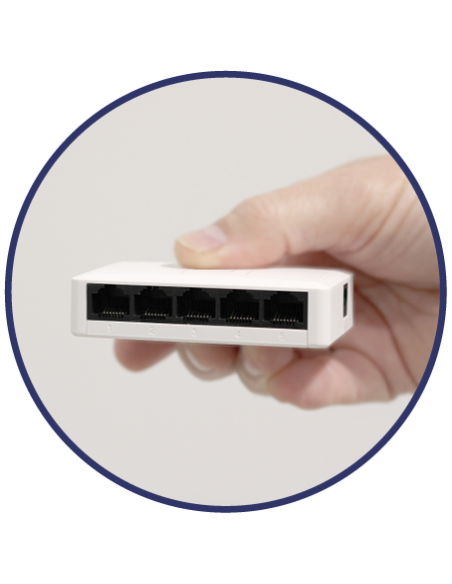 SW5 BP Switch Ethernet 5 puertos. 10 /100/1000. Carcasa plástica Emb:1/50