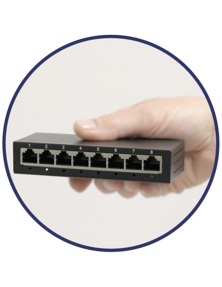 SW8 M Switch Ethernet 8 puertos. 10 /100/1000. Carcasa metálica Emb:1/50
