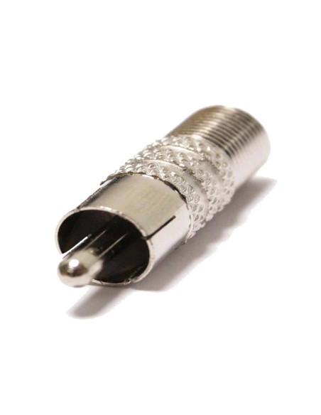 Conector adaptador F hembra a RCA macho