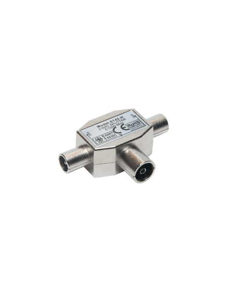 Mezclador/distribuidor TV blindado 1 hembra a 2 machos