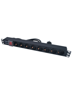 BER / Base de enchufes 8 tomas para rack 19" 2