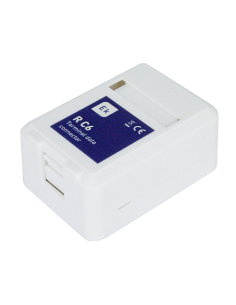R C6 / Roseta terminal datos con tapa antipolvo.