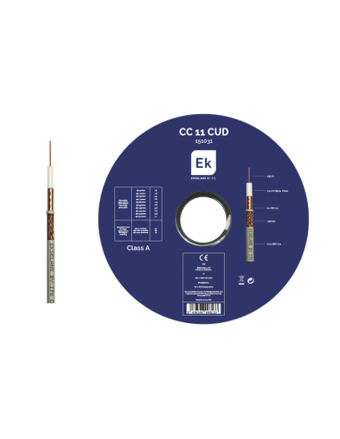 <p><strong>Características técnicas:</strong></p>
<p>v 128 hilos. <br />v Conductor CU 1,63mm. <br />v Apantallamiento 90dB /cla