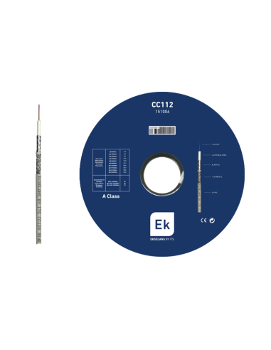 CC 112 / Cable coaxial 6,7mm CCS/Al Blanco 100Mtrs.