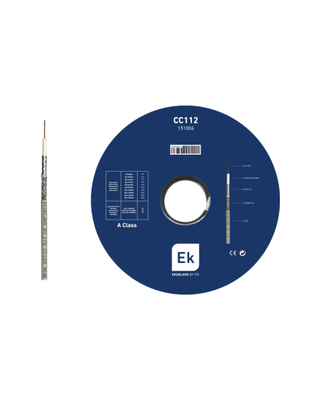 CC 112 / Cable coaxial 6,7mm CCS/Al Blanco 100Mtrs.