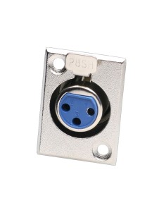Conector Canon-XLR hembra 3 pines chasis