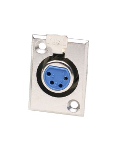 Conector Canon-XLR hembra 4 pines chasis